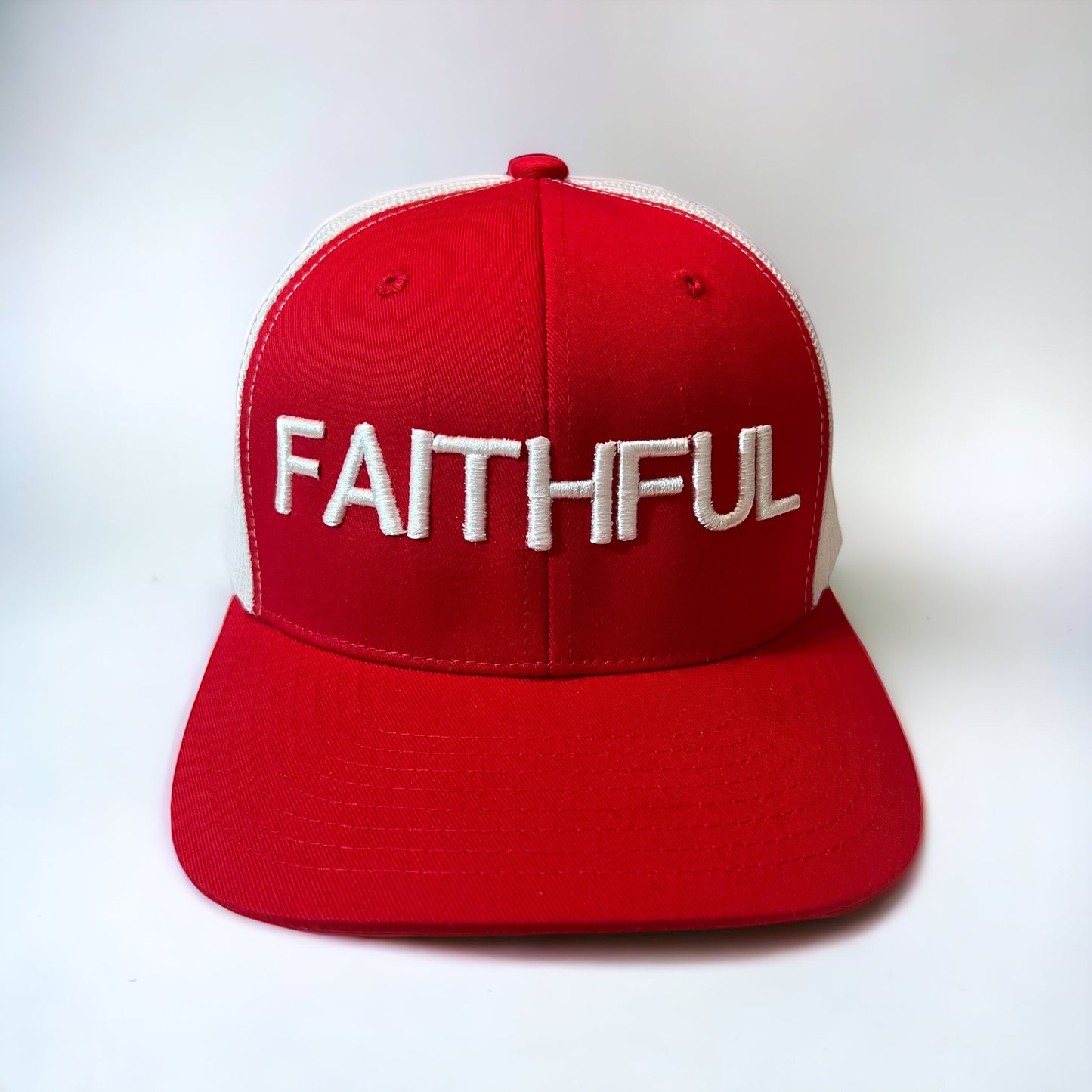 FAITHFUL Trucker - Red & White HAT