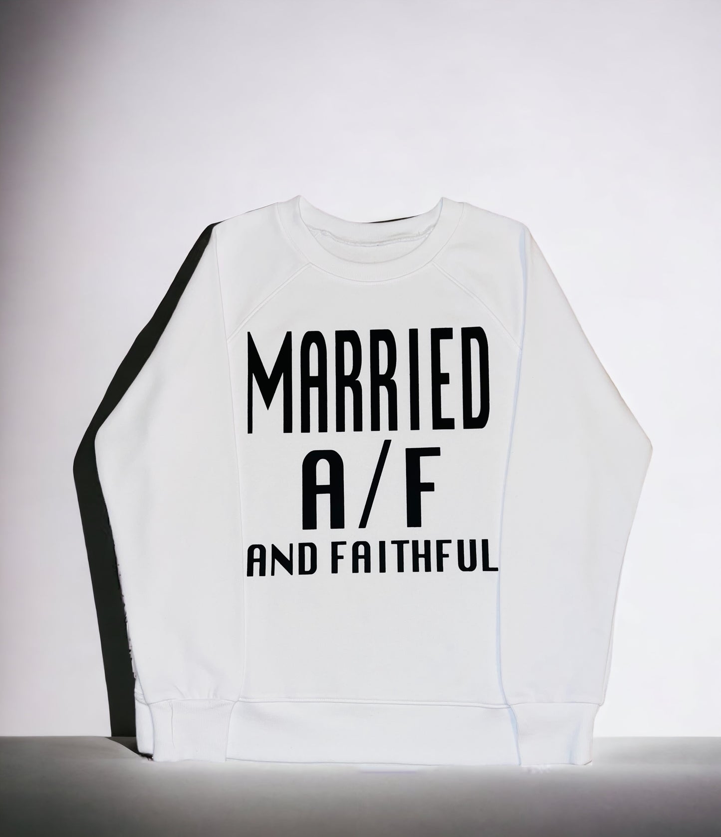 MARRIED White/Black Crewneck Sweatshirt