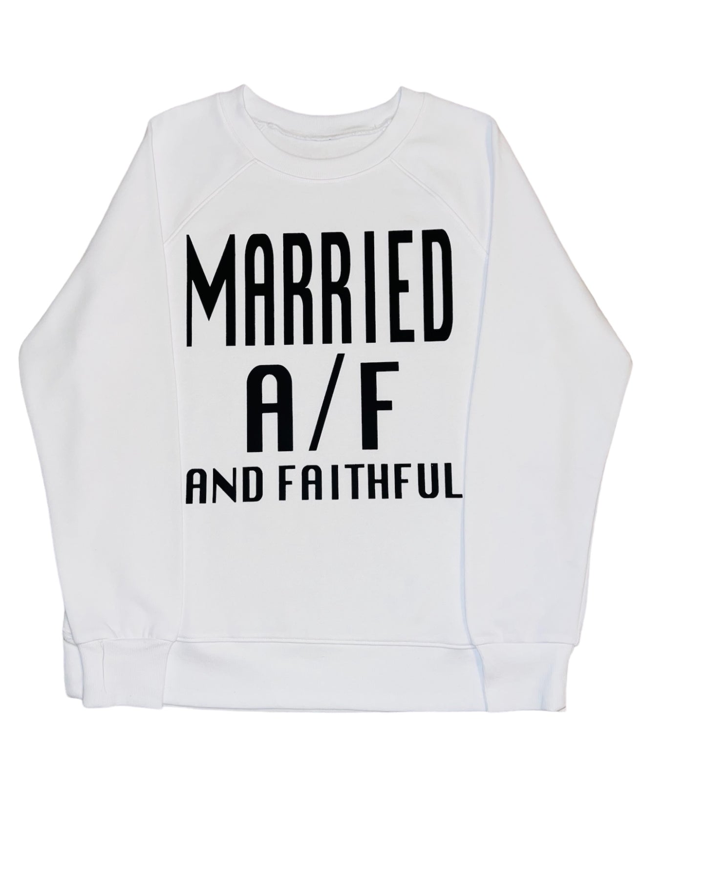 MARRIED White/Black Crewneck Sweatshirt