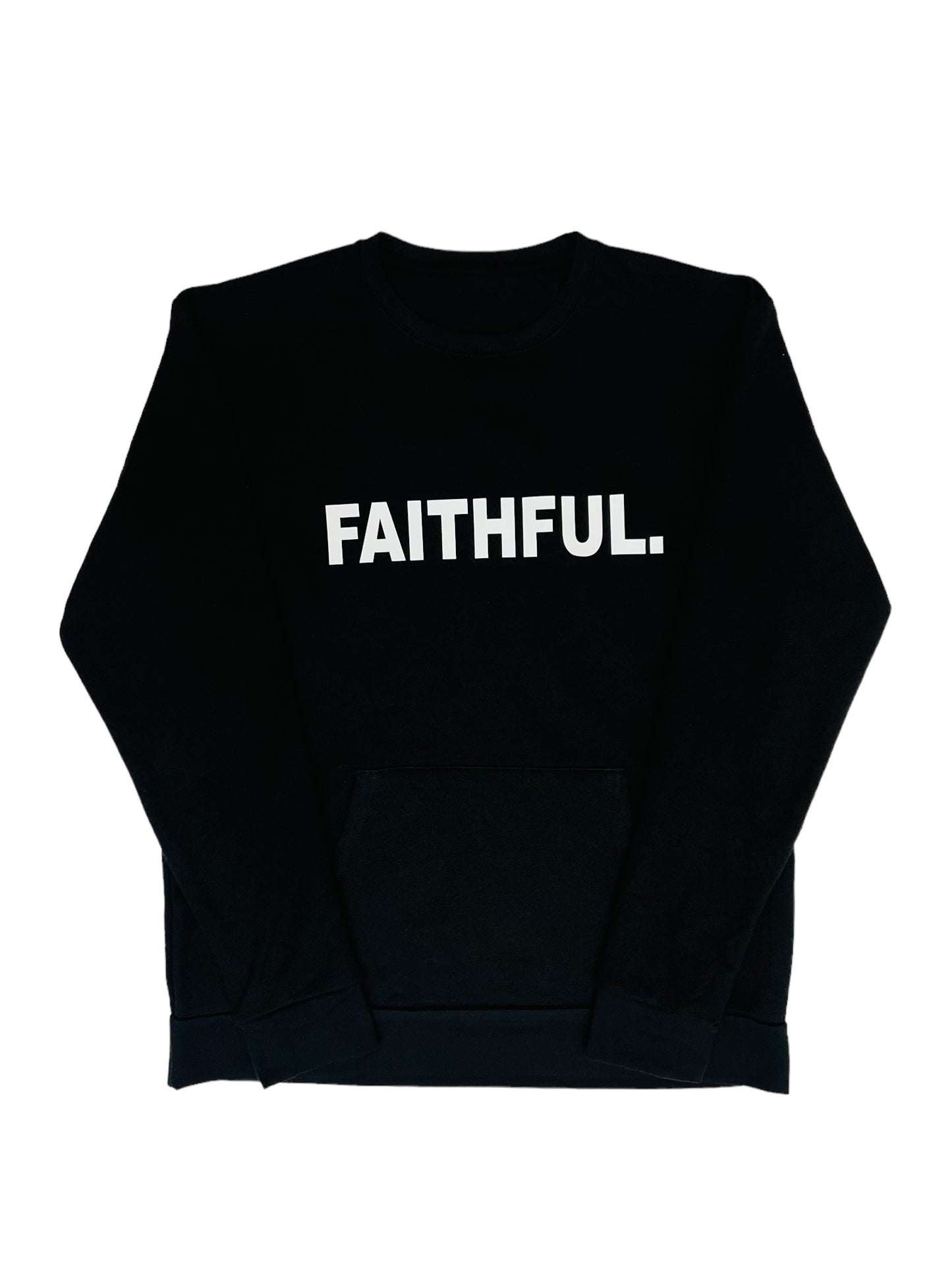 FAITHFUL Black/White Crewneck Sweatshirt