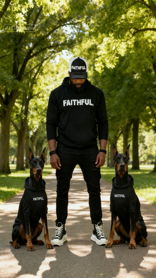 FAITHFUL Black/White Crewneck Sweatshirt